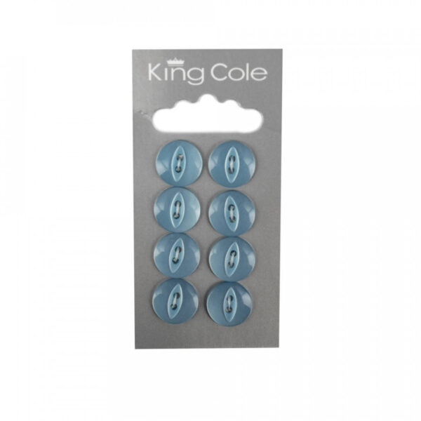 King Cole Fish-Eye Buttons - Blue (Small)