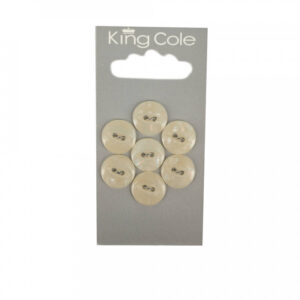 King Cole Fish-Eye Buttons - Cream (Small) - Image 1