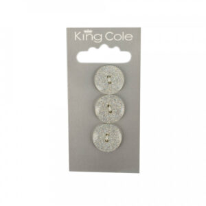 King Cole Round Glitter Effect Buttons (Medium) - Image 1