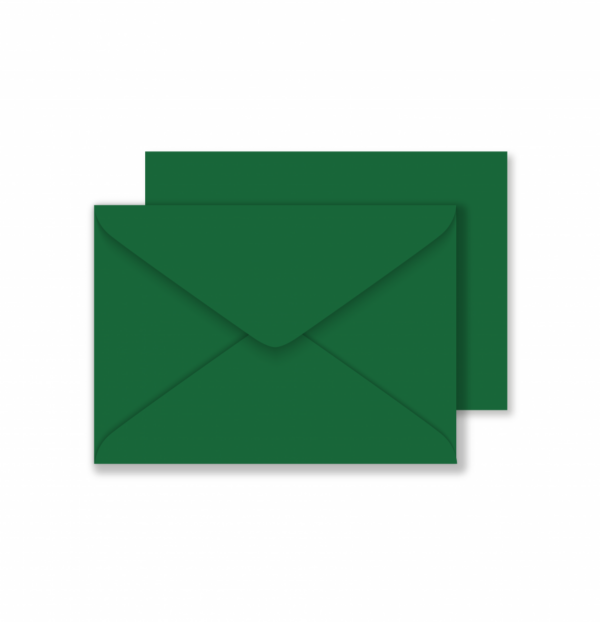 Pack of 50 5"x5" Blank Cards & Envelopes - Dark Green