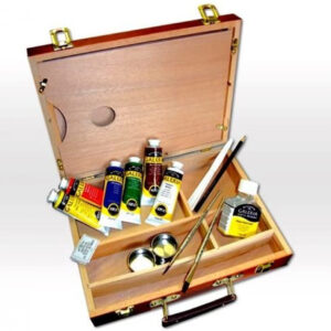 Winsor & Newton Galeria Acrylic Colour Wooden Box Gift Set - Image 1