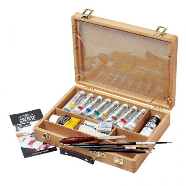 Winsor & Newton Artists' Acrylic Bamboo Box Set