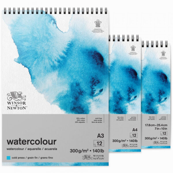 Winsor & Newton Watercolour Spiral Bound Pad 140lb/300gsm