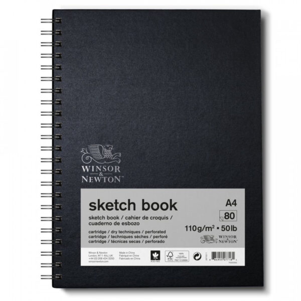 Winsor & Newton Hard Back Spiral Bound Sketch Book 110gsm