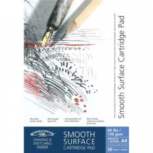 Winsor & Newton Smooth Surface Cartridge Pad 130gsm -A4 - Image 1