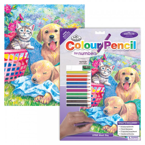 Colour Pencils By Numbers - Wash Day Fun