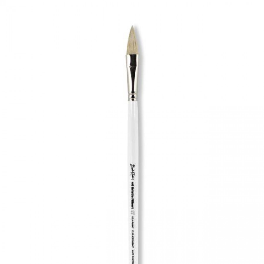 Pinceau Bob Ross Filbert Size 6 Par Weber - Pour Peinture à L'Huile Technique Humide Sur Humide