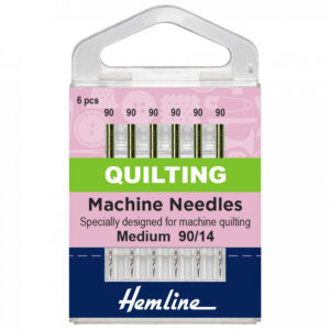 Hemline Sewing Machine Needles: Quilting: Size 90/14: 5 Pieces - Image 1