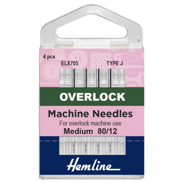 Hemline Overlock/Serger Machine Needles: Type J: 80/12: 6 Pieces