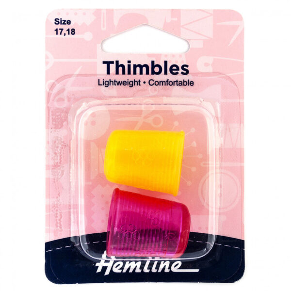 Hemline Light Weight Thimbles - Assorted