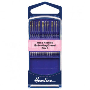 Hemline Premium Hand Sewing Needles Embroidery/Crewel Size 8 - Image 1