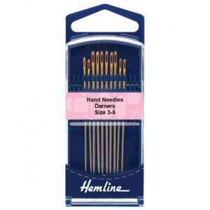 Hemline Premium Hand Sewing Needles Darners Sizes 3-5 - Image 1