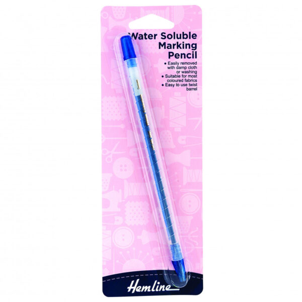 Hemline Water Soluble Marking Pencil - Blue