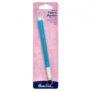 Hemline Premium Fabric Marker Wipe Off/Wash Out - Blue - Image 1