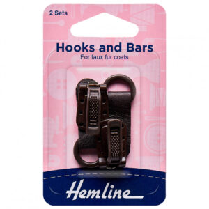 Hemline Hook & Bar Fastener - Dark Brown - Image 1