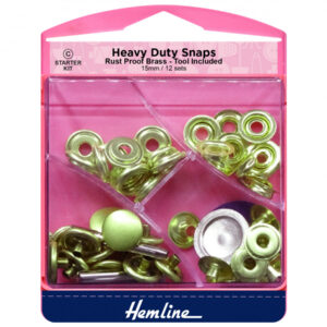 Hemline Heavy Duty Snaps Starter Set - Gold - 15mm - Image 1