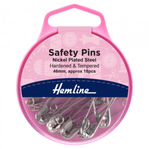 Hemline Nickel Plated Safety Pins - 46mm - Image 1