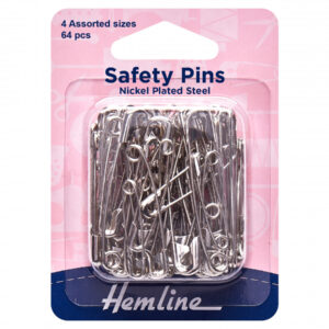 Hemline Nickel Plated Safety Pins - Assorted Value Pack - Image 1