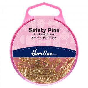 Hemline Rustless Brass Safety Pins - 20mm - Image 1