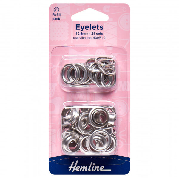 Hemline Eyelets - Nickel Silver - 10.5mm