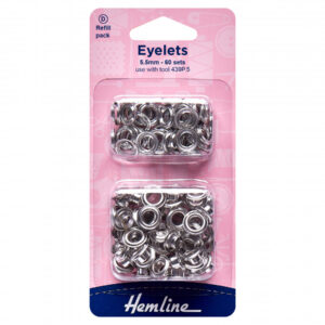 Hemline Eyelets - Nickel Silver - 5.5mm - Image 1