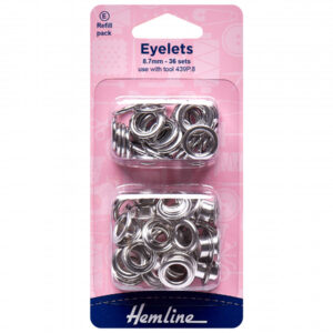 Hemline Eyelets - Nickel Silver - 8.7mm - Image 1