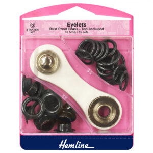 Hemline Eyelet Starter Set - Oxy Black - 10.5mm - Image 1