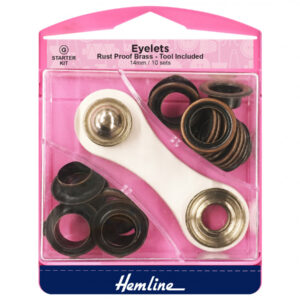 Hemline Eyelet Starter Set - Bronze - 14mm - Image 1