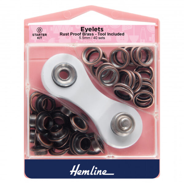 Hemline Eyelet Starter Set - Bronze - 5.5mm