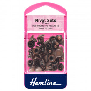 Hemline Rivet Sets - Bronze - 7mm - Image 1
