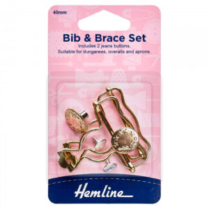 Hemline Bib & Brace Set - Gold - Image 1