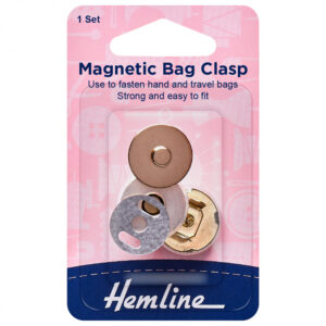 Hemline Magnetic Bag Clasp - Gold 18mm - Image 1