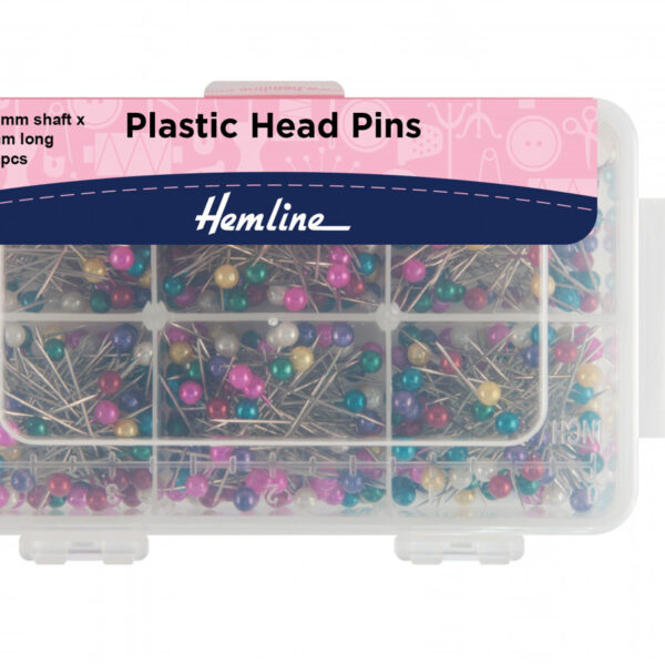 Hemline Plastic Headed Pins - 38mm Value Pack