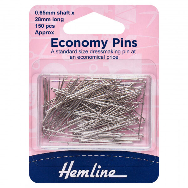 Hemline Economy Dressmakers Pins - 28mm