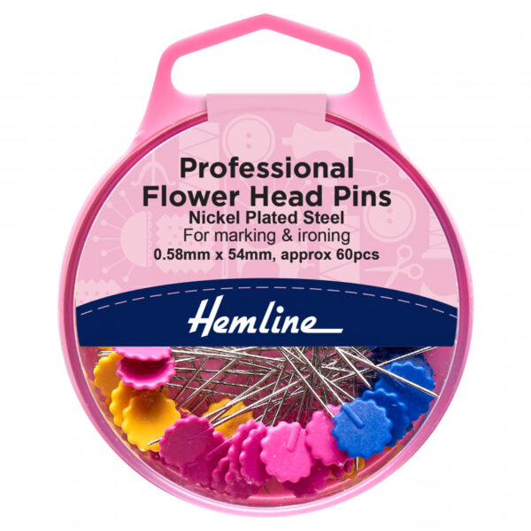 Hemline Premium Flower Head Pins - 54mm