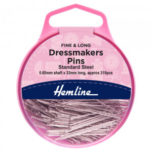 Hemline Dressmakers Pins - Fine & Long - 32mm - Image 1