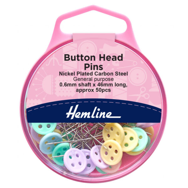 Hemline Button Head Pins - 46mm