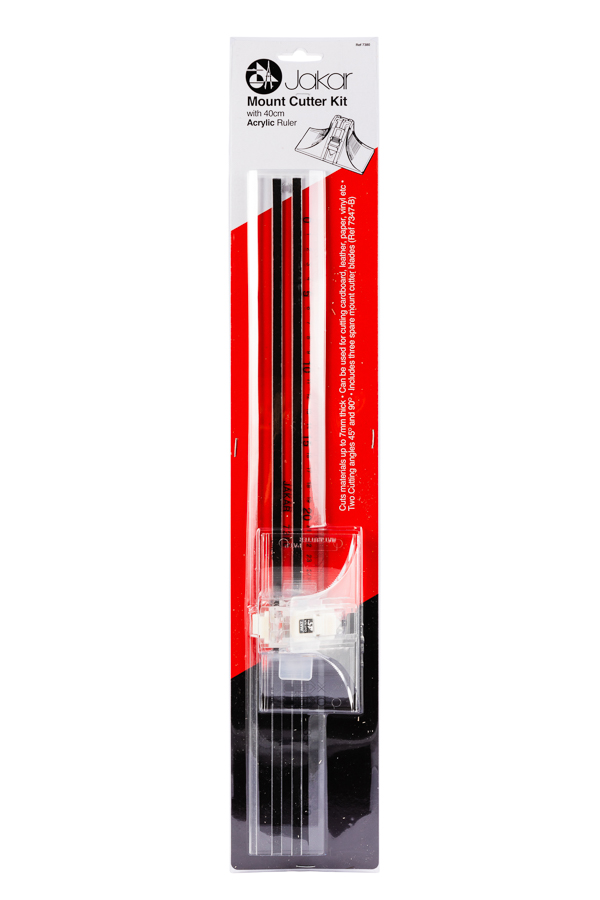 thumbnail image 2 of Jakar 7379 Mount Cutter Kit – 45 & 90 Degree Cutter With 40cm Aluminum Ruler 2 of 4