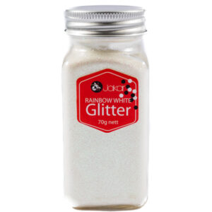 Jakar Fine Polyester Glitter 70g - Rainbow White - Image 1
