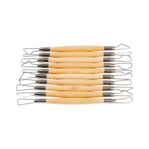 Wooden Modelling Tools with Wire Ends - Set of 10 - Image 3