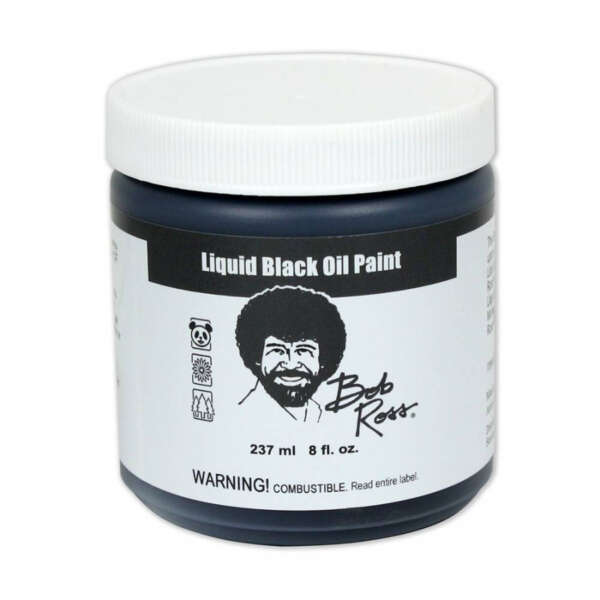 Bob Ross Liquid Black Oil Paint 237ml Clark Craft Products