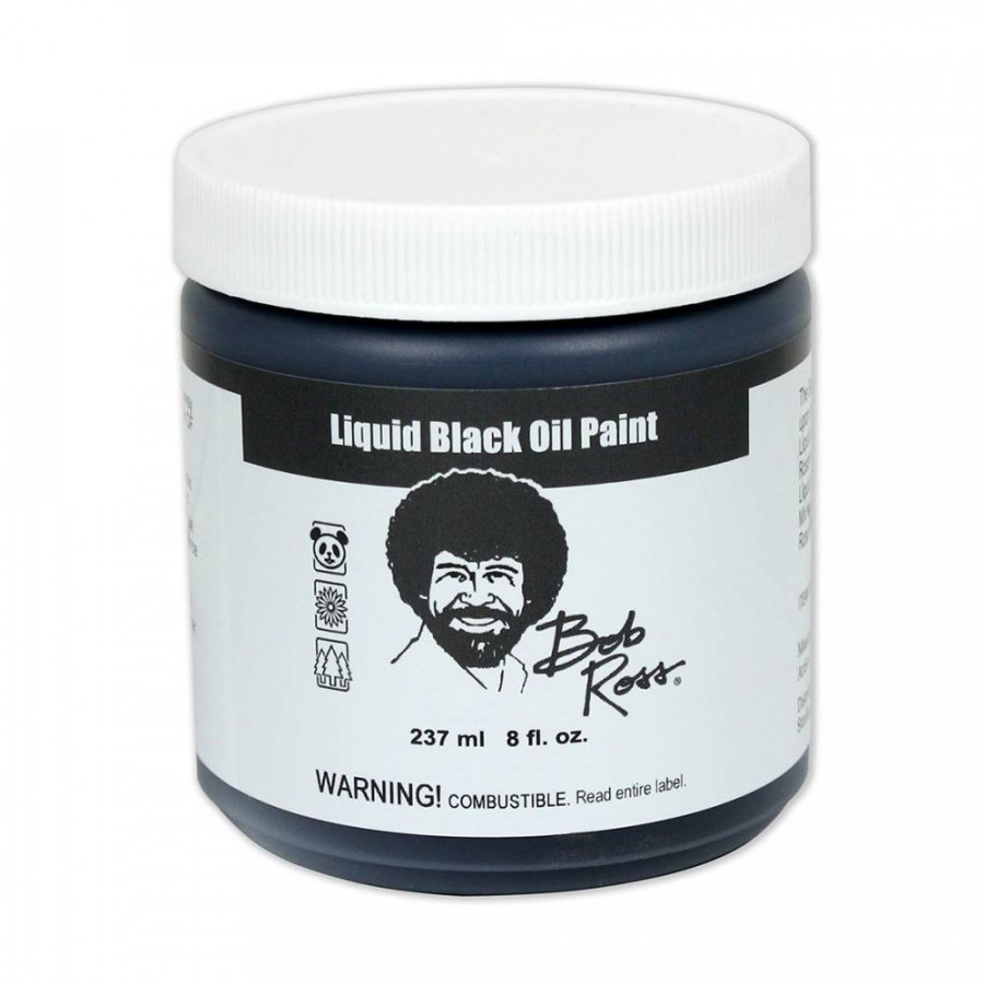 Bob Ross Liquid Black Oil Paint 237ml Clark Craft Products