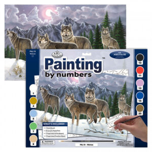 Adult Paint By Numbers Wolves - Image 1