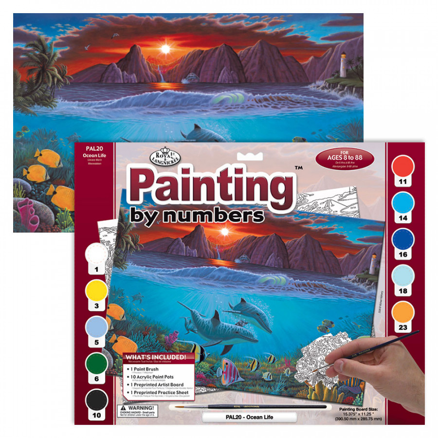 Adult Paint By Numbers Ocean Life – Clark Craft Products