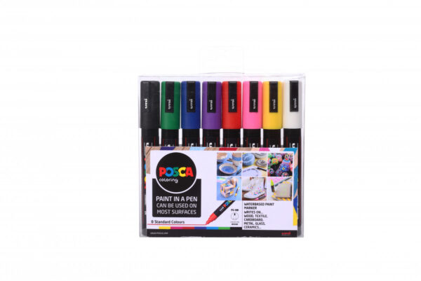 Posca Medium Bullet Tip Set of 8 Standard Colours (PC-5M)