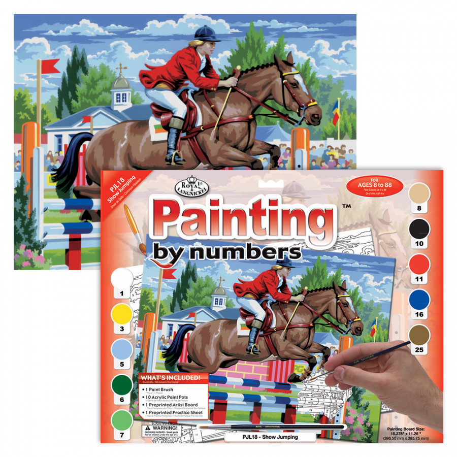 Junior Paint By Numbers Showjumping Clark Craft Products