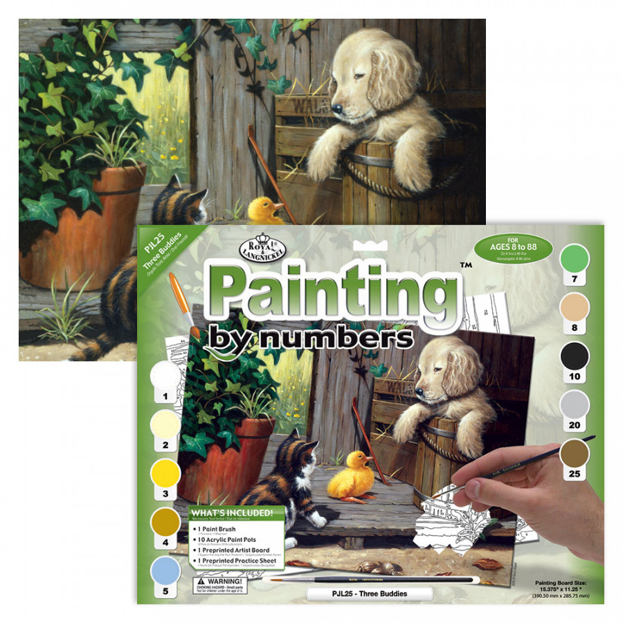 Junior Paint By Numbers Three Buddies Clark Craft Products