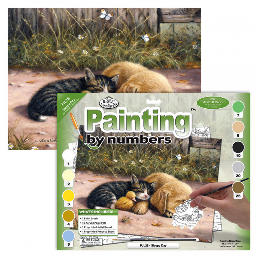 Junior Paint By Numbers Sleepy Day Clark Craft Products