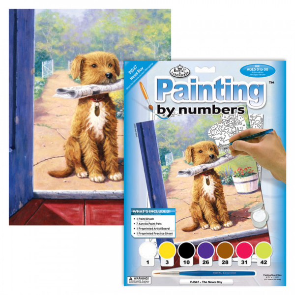 Junior Paint By Numbers The News Boy Clark Craft Products