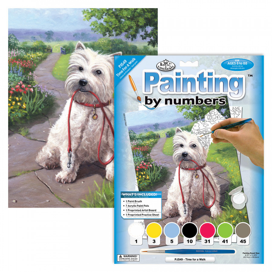 Junior Paint By Numbers Time for a Walk Clark Craft Products